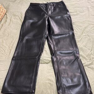 Good American Glossy Black Pants
